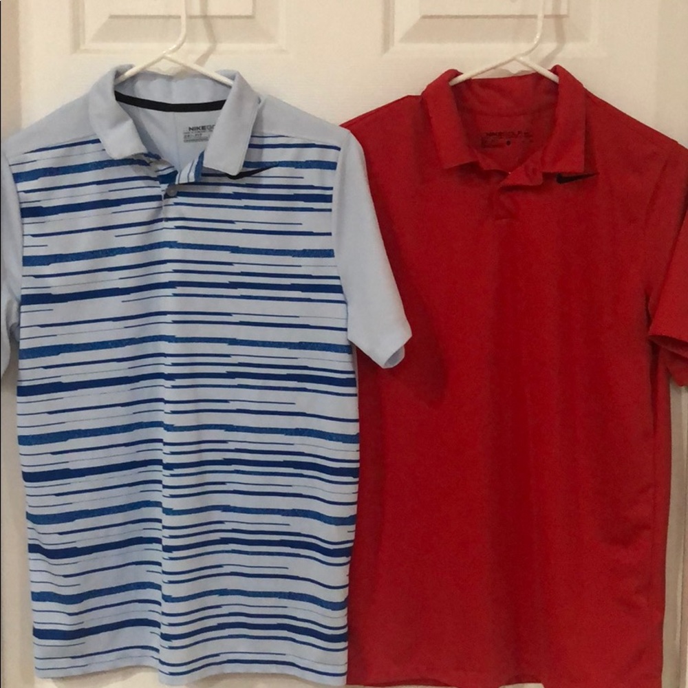 2 Boys XL Nike Golf Shirts Dri-Fit